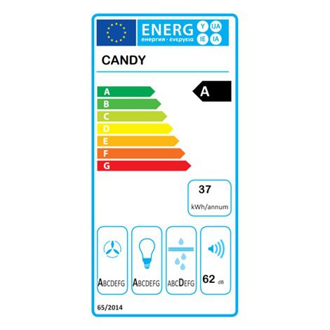 Candy | Hood | CVMA60N | Energy efficiency class A | Wall mounted | Width 60 cm | 612 m³/h | Touch control | Black | LED - 2